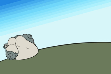 anthro belly belly_inflation belly_overhang big_belly big_butt butt chubby_cheeks feet from_behind_position from_front_position fur grass green_body green_fur huge_belly huge_butt huge_hips huge_thighs inflated_belly inflation looking_at_viewer looking_away looking_down looking_up male moobs morbidly_obese morbidly_obese_anthro morbidly_obese_male navel nervous nervous_smile nude obese obese_anthro obese_male overweight overweight_anthro overweight_male plant presenting presenting_hindquarters raised_tail rear_view rolling_over sex solo tail teeth thick_thighs wide_hips basicbiscuit beastars legoshi_(beastars) canid canine canis mammal wolf 3:2 animated
