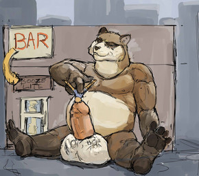 anthro balls bar belly body_outline brown_body brown_fur city cock_vore duo erection fatal_vore feet forced fur genitals head_first human_prey humanoid_genitalia humanoid_penis inside_balls macro macro_male macro_pred male male/male male_pred micro micro_male micro_prey multiple_prey nipples nude nude_pred partially_inside penile penis public_vore pushing pushing_down pushing_in sitting size_difference smaller_human smile smirk smirking_at_another smirking_pred tan_body tan_fur text unwilling_prey vore willing_pred jeri_kleinlowe canid canine human mammal raccoon_dog tanuki colored guide_lines