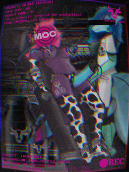 animal_print animal_print_thigh_highs barn bdsm boots bovid_horn bovine_horn clothing coat cow_horn cow_print cow_print_thigh_highs crt crt_effect duo ear_piercing ear_tag female footwear gynomorph hooves horn hypnosis hypnotic_visor intersex intersex/female lab_coat latex latex_boots latex_clothing latex_footwear legwear machine milk_tank milking_machine mind_control pattern_clothing pattern_legwear pattern_thigh_highs piercing shoes text thigh_highs topwear wolfstarart nora_(wsa) sapphire_(wsa) aquatic avian fish shark 3:4 censored english_text hi_res