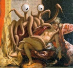 breasts duo_focus eyes_closed female food group imminent_rape lying nipples noodly_appendage on_back pasta religion spaghetti tentacles what eugene_delacroix third-party_edit unknown_artist flying_spaghetti_monster avian bird deity human mammal tentacle_creature digital_media_(artwork) mixed_media