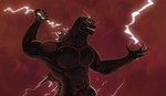 abs anthro big_muscles big_pecs claws electricity lightning lightning_bolt male muscular muscular_anthro muscular_arms muscular_male pecs solo spikes spikes_(anatomy) j_darkerart disney disney's_hercules godzilla_(series) toho zeuszilla godzilla zeus_(disney) kaiju lizard reptile scalie 2024