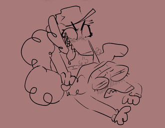 anthro blush bottomless breath butt butt_lick clothed clothing drooling_tongue duo female female/female forced grabbing_both_ears licking questionable_consent selfcest square_crossover tongue crazymazies bonbon_(crazymazies) mazie_(crazymazies) canid canine canis dachshund domestic_dog hunting_dog mammal trans_(lore) trans_woman_(lore)