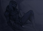 alien anal anal_penetration bioware black_and_blue buttplug dildo electronic_arts erection genitals male mass_effect meken monochrome nude penetration penis plug_(sex_toy) sex_toy solo spread_legs spreading turian