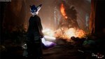 anthro clothed clothing female forest fur gloves hair handwear lightsaber looking_at_viewer melee_weapon plant pose posed salan smile sword tail tree weapon white_body daytia c4d star_wars the_mandalorian grogu rexouium 3d_(artwork) digital_media_(artwork) hi_res