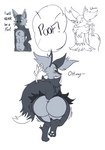 alexis-01 big_butt bow_(bowhuskers) bowhuskers braixen butt canid canine canis chest_tuft corncob english_text fluffy fluffy_tail fur generation_6_pokemon green_eyes grey_body grey_fur hi_res mammal nintendo pokemon pokemon_(species) tail text transformation tuft wolf