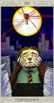 anthro black_nose brown_body brown_fur building card card_template clothed clothing fortune_telling fur major_arcana male necktie paper roman_numeral shirt solo tarot tarot_card temperance_(tarot) text topwear bockson_5411 disney zootopia flash_slothmore mammal pilosan sloth three-toed_sloth xenarthran 2016 english_text hi_res