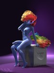 3d_(artwork) absurd_res animal_genitalia animal_penis anthro anthrofied blender_(artwork) blue_body blue_skin breasts burrymare butt cube_(object) digital_media_(artwork) earth_pony equid equine equine_genitalia equine_penis friendship_is_magic genitals gradient_background gynomorph hair hasbro hi_res horse intersex looking_down mammal multicolored_hair multicolored_tail my_little_pony navel nipples penis pink_eyes pony rainbow_dash_(mlp) simple_background sitting solo tail