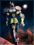 abs ankh anthro armband barefoot biceps big_muscles biped black_body black_fur bottomwear cape claws clothed clothing desert detailed_background egyptian egyptian_clothing egyptian_headdress fangs feet full_moon fur grey_body grey_fur headdress headgear headwear loincloth long_ears macro male moon muscular muscular_anthro muscular_male navel neck_tuft nemes_(clothing) night outside plantigrade pyramid red_eyes sand shendyt sky solo standing star teeth toe_claws topless tuft walking guardian-beast anubite anubian_jackal canid canine canis deity jackal mammal were 3:4 absurd_res hi_res