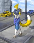 anthro bag black_sclera blue_eyes cars city clothing digimon female kostos_art renamon sandals solo taxi walking
Rating: Safe
Score: 5
User: ChestFox
Date: February 26, 2014