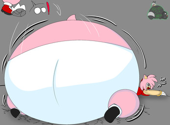 accessory anthro big_butt black_eyes black_nose bracelet breasts butt clothing cracked_ground falling female footwear gloves gold_(metal) gold_bracelet gold_jewelry hair hair_accessory hairband handwear huge_butt huge_thighs hyper hyper_butt hyper_pear hyper_thighs jewelry logo lying monobutt morbidly_obese morbidly_obese_anthro morbidly_obese_female motion_lines multicolored_body obese obese_anthro obese_female on_front open_mouth overweight overweight_anthro overweight_female panties pink_body pink_ears pink_hair pink_tail rear_view red_clothing red_eyes red_footwear red_hairband red_mouth red_shoes red_tongue scut_tail shoes short_tail solo spiral spiral_eyes tail tan_body tan_inner_ear text thick_thighs tight_clothing tongue tripping two_tone_body underwear white_clothing white_gloves white_handwear white_panties white_underwear apenas_um_toddyn sega sonic_the_hedgehog_(series) amy_rose eulipotyphlan hedgehog mammal 2026 artist_logo artist_name cel_shading colored digital_media_(artwork) hi_res shaded