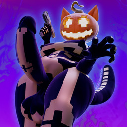 balls big_balls big_breasts big_butt big_penis breasts butt cat_tail clothing erect_nipples erection food for_a_head fruit genitals gun gynomorph handgun holding_gun holding_object holding_ranged_weapon holding_weapon holidays intersex jack-o'-lantern latex latex_clothing latex_skinsuit low-angle_view nipple_outline nipples penis pistol plant pumpkin pumpkin_head ranged_weapon skinsuit solo thick_thighs tight_clothing weapon ogtamarindo twilightv0ids_(modeler) epic_games fortnite fortnite:_battle_royale halloween spice_(fortnite) domestic_cat felid feline felis humanoid mammal object_head 1:1 3d_(artwork) absurd_res digital_media_(artwork) hi_res