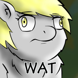 alternate_species ambiguous_form ambiguous_gender blonde_hair confusion derp_eyes eyelashes fur grey_body grey_fur hair mouth_closed simple_background solo text yellow_eyes hyozan fluffy_pony friendship_is_magic hasbro my_little_pony derpy_hooves_(mlp) fluffy_pony_(species) mammal 1:1 bust_portrait digital_media_(artwork) english_text icon low_res portrait reaction_image shaded