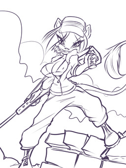 anthro bikini boots bottomwear bra breasts cleavage clothed clothing combat_boots explosives eyebrows eyelashes female footwear grenade gun jacket mouth_hold pants ranged_weapon shoes solo swimwear tail tail_tuft tight_clothing topwear tuft two-piece_swimsuit underwear weapon thefuckingdevil maya_white felid lion mammal pantherine 3:4 digital_drawing_(artwork) digital_media_(artwork) hi_res line_art monochrome