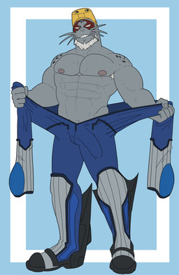anthro armpit_hair balls beard body_hair boots bulge clothed clothing eyewear facial_hair footwear genitals goggles looking_at_viewer male muscular muscular_male partially_clothed pecs shoes simple_background smile smiling_at_viewer solo superhero superhero_costume undressing undressing_self wetsuit whiskers red_robot my_hero_academia selkie_(my_hero_academia) aquatic humanoid mammal pinniped seal absurd_res hi_res