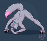 anthro ass_up fur grey_body grey_fur jack-o'_pose male naughty_face pose solo kotalis twitter canid canine canis mammal wolf 2021 hi_res meme