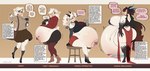 anthro belly big_belly big_butt book boots bottomwear breast_expansion breasts butt butt_expansion choker clothed clothing cloven_hooves corruption dialogue expansion eyewear female footwear fur ginormous_belly glasses hair hooves horn hotpants huge_belly huge_butt hyper hyper_pregnancy jewelry necklace pregnant pregnant_anthro pregnant_female rectangular_glasses red_hair shoes shorts skimpy skirt slow_transformation solo speech_bubble sweater tattoo text topwear transformation transformation_sequence turtleneck white_body white_fur inu-sama bovid caprine caprine_demon demon mammal sheep 2025 absurd_res english_text hi_res