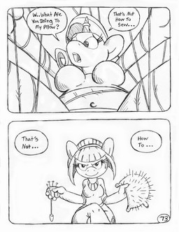 anthro bdsm big_breasts bodily_fluids bondage bound bra breasts clothed clothed_anthro clothed_female clothing cutie_mark dialogue dominant dominant_anthro dominant_female duo evil_face evil_grin evil_look eyelashes female fully_clothed fully_clothed_anthro fully_clothed_female hands_wrapped horn horn_jewelry horn_ring inhibitor_ring jewelry magic_inhibitor magic_suppression partially_clothed_anthro partially_clothed_female pillow pincushion ring_(jewelry) sewing_needle smile speech_bubble submissive submissive_anthro submissive_female sweat sweatdrop text underwear unicorn_horn worried worried_face worried_look wrapped_arms wrapped_legs circe_(artist) friendship_is_magic hasbro my_little_pony mythology blue_nile_(mlp) rarity_(mlp) earth_pony equid equine horse mammal mythological_creature mythological_equine pony unicorn black_and_white comic english_text monochrome traditional_media_(artwork)