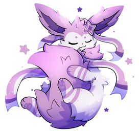 ambiguous_gender big_tail black_nose cheek_tuft eyelashes eyes_closed facial_tuft feral floating fluffy fluffy_ears fluffy_mane fluffy_tail fur hugging_own_tail inner_ear_fluff leg_markings long_ears mane markings mouth_closed multicolored_body multicolored_fur pawpads pink_pawpads purple_body purple_ears purple_fur purple_inner_ear_fluff purple_mane purple_paws purple_tail quadruped ribbons_(anatomy) self_hug simple_background solo sparkles star_(marking) striped_body striped_legs stripes tail tail_hug tuft two_tone_body two_tone_fur uwu white_background white_body white_fur apolozorua nintendo pokemon phaelin_(phaelin) eeveelution generation_6_pokemon pokemon_(species) sylveon 2026 digital_media_(artwork) hi_res