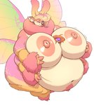 4_arms absorption_vore absurd_res anthro areola arm_tuft arthropod belly between_breasts big_areola big_belly big_breasts blue_eyeshadow breast_vore breasts butterfly deer digital_media_(artwork) ear_piercing eyeshadow female fur hair head_between_breasts hi_res huge_belly huge_breasts huge_thighs hybrid industrial_piercing insect insect_wings kalnareff kalnareff_(character) larger_anthro larger_female lepidopteran lepidopteran_wings makeup male mammal multi_arm multi_limb navel nipple_piercing nipples obese obese_anthro obese_female orange_body orange_fur orange_hair overweight overweight_anthro overweight_female piercing pink_areola pink_body pink_fur pressing_breasts_together scalie size_difference smaller_anthro smaller_male smile thick_calves thick_thighs tuft vore wings wrist_tuft