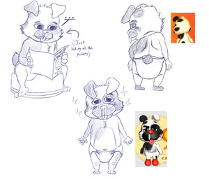 ambiguous_gender anthro clothed clothing diaper diaper_only front_view looking_at_viewer looking_back potty potty_training rear_view solo text topless wearing_diaper young atotom912 nintendo rusty's_real_deal_baseball rusty's_child_(rrdb) canid canine canis domestic_dog mammal absurd_res english_text hi_res sketch sketch_page