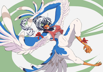 anthro beak black_body black_feathers blue_body blue_feathers bottomless bottomless_female braided_hair braided_ponytail breasts cheek_tuft claws clothed clothing crop_top curvy_figure enthusiastic facial_tuft feathers featureless_crotch feet female flying gesture green_eyes hair happy medium_breasts midair mostly_nude_female navel neck_tuft non-mammal_breasts non-mammal_navel open_beak open_mouth orange_beak ponytail raised_leg scuted_legs scutes shirt simple_background small_waist smile smiling_at_viewer solo spread_wings stripes tail tail_feathers talons thick_thighs toe_claws toes tongue topwear topwear_only tuft waving waving_at_viewer white_body white_feathers wide_hips wings lovo_(artist) cissa_(idorrth) avian bird corvid magpie_(corvid) oscine passerine digital_media_(artwork) hi_res