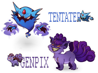ambiguous_gender blue_body canine duo fakémon feral fox fur gengar ghost grin haunter mammal mi-lann multiple_tails nintendo plain_background pokemon_fusion pokémon purple_fur red_eyes smile spirit teeth tentacruel video_games vulpix white_background white_eyes
Rating: Safe
Score: 11
User: slyroon
Date: September 06, 2013 ambiguous_gender blue_body canine duo fakémon feral fox fur gengar ghost grin haunter mammal mi-lann multiple_tails nintendo plain_background pokemon_fusion pokémon purple_fur red_eyes smile spirit teeth tentacruel video_games vulpix white_background white_eyes
Rating: Safe
Score: 11
User: slyroon
Date: September 06, 2013