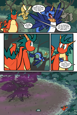 2_horns 4_panel_comic ambiguous_gender armor balloon balloon_with_face biped black_text blue_body blue_hair blue_wings brown_body claws dialogue ellipsis eyebrows eyelashes eyes_closed fangs feathered_wings feathers feral finger_claws floating flying forest forked_tongue green_eyes group hair headgear helmet horn inflatable jewelry looking_back motion_lines open_mouth orange_body outside page_number pendant plant red_eyes scales sharp_teeth speech_bubble standing tail talking_to_another teeth text toe_claws tongue toony translucent translucent_hair tree trio white_sclera wings virmir mythology renbrand roko_kirihoko saida animate_inanimate canid canine couatl dragon feathered_scalie feathered_snake fox living_inflatable mammal mythological_creature mythological_scalie reptile scalie snake 2025 2:3 absurd_res comic english_text hi_res signature female_(lore) male_(lore)