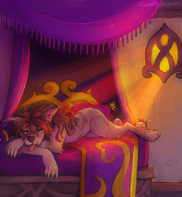 anthro body_freckles digitigrade facial_scar female hair messy_hair nude scar sleeping solo tasteful_nudity tongue tongue_out warm_lighting scwambledeggs blizzard_entertainment mythology warcraft rinelle_(scwambledeggs) canid canine canis mammal mythological_canine mythological_creature werecanid werecanine werecreature werewolf wolf worgen absurd_res hi_res