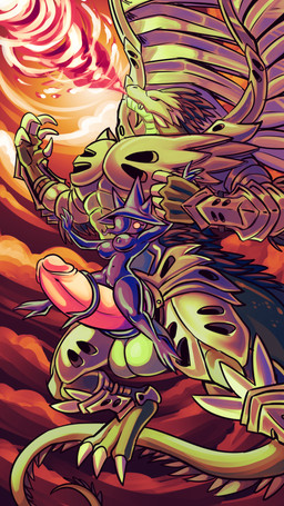3_toes 4_fingers 5_fingers alternate_species anthro anthro_on_anthro arm_grab armor balls black_sclera breath_powers claws clothing elemental_manipulation erection feet female finger_claws fingers fire fire_breathing fire_manipulation genitals glans hat headgear headwear humanoid_genitalia humanoid_penis interspecies larger_anthro larger_male macro male male/female nipples penis pink_glans pink_penis purple_body purple_clothing purple_hat purple_headwear purple_nipples pussyjob red_eyes sex sharp_teeth size_difference smaller_anthro smaller_female tail tail_around_penis tail_fetish tail_play tail_sex tailjob teeth thigh_sex toe_claws toes white_claws cerealharem duel_masters mythology emerald_(ultilix) sofia_(ultilix) dragon mythological_creature mythological_scalie scalie unknown_species 2025 9:16 hi_res