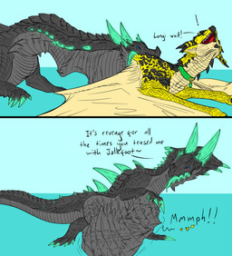 abdominal_bulge belly bigtail bodily_fluids bulge curled_up detailed_bulge drooling duo endosoma face_imprint feral feral_pred feral_prey gasp grin grinning_at_partner hand_on_belly heart_symbol imprint lying male male/male male_pred muffled neck_bulge on_back oral_vore paw_imprint predator/prey prey_imprint prey_outline rubbing safe_vore saliva same_size_vore scales smile soft_vore spikes squirming stretchy_belly struggling struggling_prey surprised text tight_belly tongue tongue_out vore willing_prey wings conditional_dnp goldrath samagthrav2 capcom monster_hunter mythology jolk k'veyrna_(abyssal_lagiacrus) abyssal_lagiacrus dragon flying_wyvern lagiacrus leviathan_(mh) mythological_creature mythological_scalie rath_wyvern rathalos scalie absurd_res comic english_text hi_res