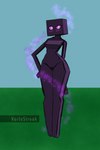 blush blush_lines dark_body endergirl female geometric hand_on_hip looking_at_viewer magic pink_eyes simple_background sketchy solo square_(anatomy) thick_thighs wide_hips varlastreak microsoft minecraft mojang xbox_game_studios enderman humanoid 2:3 hi_res