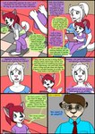 2018 anthro biped bottomwear caption_box clean_diaper clothed clothing clothing_gain comic detailed_background dialogue diaper dressing english_text exposed_diaper female fully_clothed fur group hair hi_res kammypup kammypup_(artist) male pants shirt speech_bubble standing text text_box topless_to_fully_clothed topwear trio viken_welopl wearing_diaper young