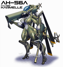 aircraft anthro blue_eyes breasts camo camo_body cockpit featureless_breasts featureless_crotch female front_view green_body gun helicopter holding_object holding_ranged_weapon holding_weapon machine metallic_body not_furry nude nude_anthro nude_female propeller ranged_weapon rocket_launcher simple_background solo standing tail thick_thighs vehicle weapon wheel wheel_feet gun-modoki ah-56_cheyene aeromorph living_aircraft living_helicopter living_machine living_vehicle absurd_res digital_media_(artwork) hi_res