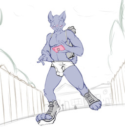 anthro backpack blush briefs bulge clothed clothing exhibitionism footwear furgonomics male monotone_briefs monotone_clothing monotone_underwear navel nipples pantsless pantsless_anthro pantsless_male selfie shoes sneakers solo tighty_whities toeless_footwear toeless_shoes topless topless_anthro topless_male underwear white_briefs white_clothing white_underwear frist44 canid canine mammal hi_res