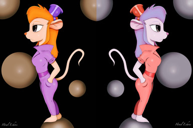 abstract_background anthro belt black_background brown_eyes chip_'n_dale_rescue_rangers coveralls disney duo female gadget_hackwrench grey_eyes hair hands_in_pockets hat hi_res howl_echoes looking_away mammal mouse orange_hair pink_nose pink_skin plain_background purple_hair rodent round_ears signature skinny_tail standing symmetry tapering_tail
Rating: Safe
Score: -4
User: Howl_Echoes
Date: June 09, 2014 abstract_background anthro belt black_background brown_eyes chip_'n_dale_rescue_rangers coveralls disney duo female gadget_hackwrench grey_eyes hair hands_in_pockets hat hi_res howl_echoes looking_away mammal mouse orange_hair pink_nose pink_skin plain_background purple_hair rodent round_ears signature skinny_tail standing symmetry tapering_tail
Rating: Safe
Score: -4
User: Howl_Echoes
Date: June 09, 2014