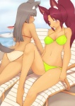 4_toes alcohol arm_support back beach beverage bikini black_nose blush breasts butt butt_cleavage c1a0 canine chairs cherry clothed clothing collar cut_off dog drink ears_up female flat_belly floor friends green_clothing grey_hair hair hairstyle hand_behind_back hands head_down head_tilted holding long_hair looking_at_viewer looking_back mammal nails natural_breasts navel no_feet one_leg_up open_mouth pattern pink_eyes ponytail purple_eyes red_hair sea seaside shiny side_boob sitting skimpy sky slit_pupils stripes swimsuit table tight_clothing vacation water white_clothing wine
Rating: Safe
Score: 17
User: Adams
Date: October 28, 2012