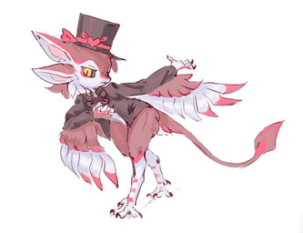 4_toes ambiguous_anthro ambiguous_gender anthro bent_arm biped black_bow_tie black_clothing black_suit bottomless bottomless_ambiguous bottomless_anthro bow_tie claws clothed clothed_ambiguous clothed_anthro clothing digitigrade feathers feet finger_claws fingers grey_sclera hat headgear headwear iris looking_at_viewer mouth_closed multi_ear multicolored_body pose pupils red_body red_feathers simple_background slit_pupils solo standing suit tail toe_claws toes top_hat white_background white_body white_feathers wings yellow_eyes harvie_sorroway_(artist) avali avian 2026 digital_drawing_(artwork) digital_media_(artwork) full-length_portrait portrait shaded