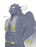 abs anthro black_body black_fur bottomwear clothing fur male muscular muscular_anthro muscular_male nipples pants pecs scar shirtless solo wings izm_rm7 lifewonders tokyo_afterschool_summoners tezcatlipoca_(tas) felid mammal pantherine hi_res