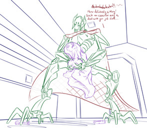 abdominal_bulge belly body_outline bulge cape captured clothing cybernetics detailed_bulge dialogue duo fatal fatal_vore hallway implied_fatal lightsaber machine male male_pred melee_weapon mocking perspective perspective_shot predator/prey prey_outline science_fiction soft_vore squirming struggling struggling_prey text tight_belly unwilling_prey vore weapon conditional_dnp samagthrav2 star_wars ahsoka_tano general_grievous alien cyborg humanoid robot togruta english_text hi_res