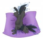 feral fur heterochromia male purple_eyes red_eyes sleeping solo babbuful fakemon auster fan_character canid canine fakeveelution mammal phanteon absurd_res hi_res