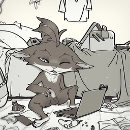 animal_genitalia animal_penis anthro balls bed bodily_fluids computer cum electronics erection fur furniture genital_fluids genitals laptop male masturbation nude penile penile_masturbation penis pillow sheath solo tongue tongue_out junyois league_of_legends riot_games tencent rumble_(lol) mammal yordle 1:1 digital_media_(artwork) hi_res