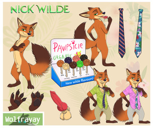 3_toes 4_fingers animal_genitalia animal_penis anthro anus backsack balls border canine_genitalia canine_penis clothed clothing feet fingers fluffy fluffy_chest fluffy_tail food fully_sheathed genitals inner_ear_fluff knot licking male narrowed_eyes nude pawpsicle paws penis popsicle sheath sitting solo tail text toes tongue tuft white_border wolfrayay disney zootopia nick_wilde canid canine fox mammal red_fox true_fox absurd_res hi_res model_sheet