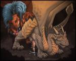 bodily_fluids claws cum duo erection feral genital_fluids genitals horn male male/male penis tail wings artonis dragonheart european_mythology mythology universal_studios draco_(dragonheart) dragon mythological_creature mythological_scalie scalie western_dragon