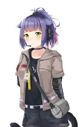 blue_hair blush bottomwear choker clothing electronics female green_eyes hair headgear headphones headset jacket jewelry looking_at_viewer necklace shirt shorts simple_background solo topwear white_background mistraia arknights hypergryph studio_montagne jessica_(arknights) animal_humanoid cat_humanoid felid felid_humanoid feline feline_humanoid humanoid mammal mammal_humanoid 2020 absurd_res hi_res