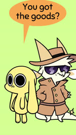 ambiguous_gender anime_glasses anthro blush clothing coat drug_dealer duo eyewear floppy_ears hat headgear headwear male simple_background smile sunglasses tail text topwear white_body kyrakupetsky chikn_nuggit mythology chikn_nuggit_(chikn_nuggit) fwench_fwy_(chikn_nuggit) amphibian canid canine canis domestic_dog dragon frog mammal mythological_creature mythological_scalie scalie 2d_animation animated digital_media_(artwork) english_text hi_res short_playtime sound voice_acted webm