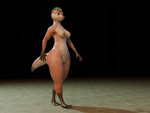 anthro anus bodily_fluids butt female genitals hair multiple_angles nude pussy solo sweat tail thick_thighs walk_cycle pthalo azka_(pthalo) mammal mustelid otter 3d_(artwork) 3d_animation animated digital_media_(artwork) loop webm