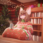 anthro big_breasts breast_rest breast_squish breasts christmas_clothing christmas_decorations christmas_lights christmas_tree clothed clothing erect_nipples female hand_on_breast holding_object holidays huge_breasts hyper hyper_breasts inside looking_at_viewer nipple_outline nipples partially_clothed plant sagging_breasts solo squish sweater thick_thighs topwear tree wet orilas christmas pam_(wrinklynewt) canid canine mammal 3d_(artwork) 3d_animation animated digital_media_(artwork) no_sound short_playtime webm