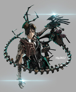 3_fingers alternative_fashion ambiguous_gender anthro belt black_hair brain claws clothing dual_persona duo eyewear fingers gear goggles grey_background hair hat headgear headwear heterochromia lens_flare long_fingers long_tail looking_at_viewer machine male male_anthro male_human mechanical_arm organs prosthetic prosthetic_arm prosthetic_limb red_eyes segmented_tail short_hair simple_background square_crossover steampunk tail text deino_(artist) deino_(modeler) magnesium_(deino) ambient_arthropod ambient_cockroach ambient_insect human mammal robot robot_anthro 2022 3d_(artwork) autodesk_3ds_max_(artwork) character_name dated digital_media_(artwork) english_text hi_res