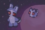 ambiguous_gender anthro feral moon solo space yakkotsuki lagomorph leporid mammal rabbit 3:2 hi_res