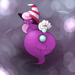 anal anal_beads anal_masturbation anal_penetration backsack balls breasts clothing genitals ghost_tail gloves gynomorph hair handwear hat headgear headwear intersex legless lips looking_back masturbation not_furry penetration pink_hair purple_body sex_toy solo toying_self white_clothing white_gloves white_handwear yellow_lips ota_(artist) mario_bros nintendo paper_mario vivian_(mario) ghost humanoid shadow_siren spirit 1:1 2019 digital_media_(artwork) hi_res trans_(lore) trans_woman_(lore)